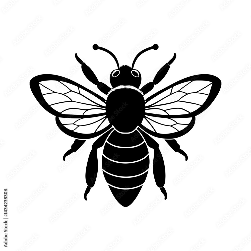 Fototapeta premium Bumble Bee Silhouette vector illustration
