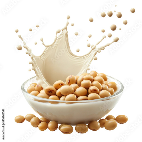  Soybeans with milk splashing isolated.png