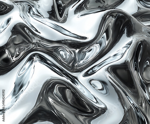 abstract reflections: distorted forms in rippled water