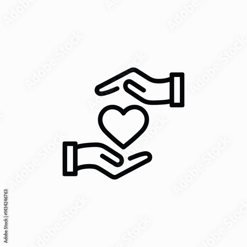 Care and support icon eps