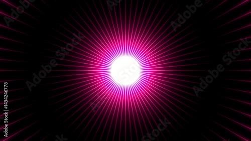 Magenta Radiating Light Burst Abstract Background