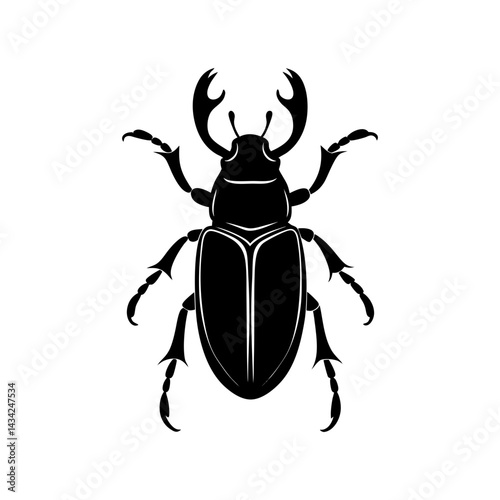 Beetle Silhouette vector illustration