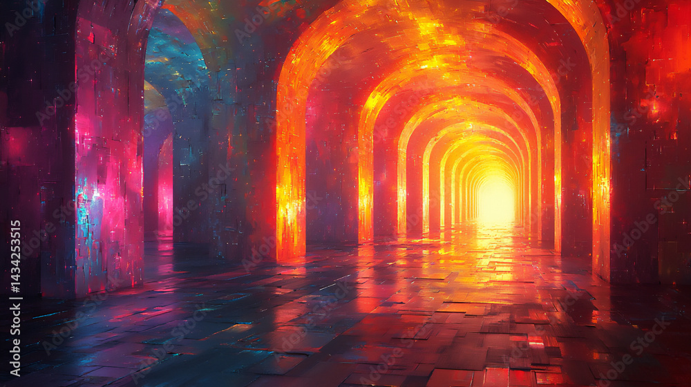 decision archways: endless hazy corridors decision archways: endless hazy corridors
