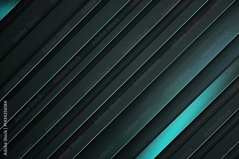 Obraz premium Abstract lines and shadows with teal accents provide an elegant background or design