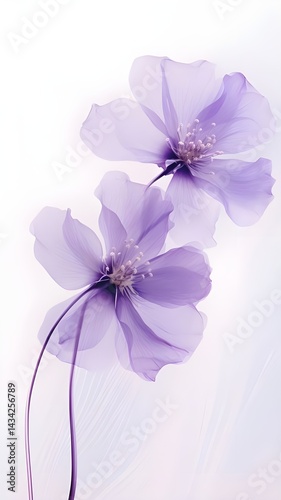 pink flowers on white background