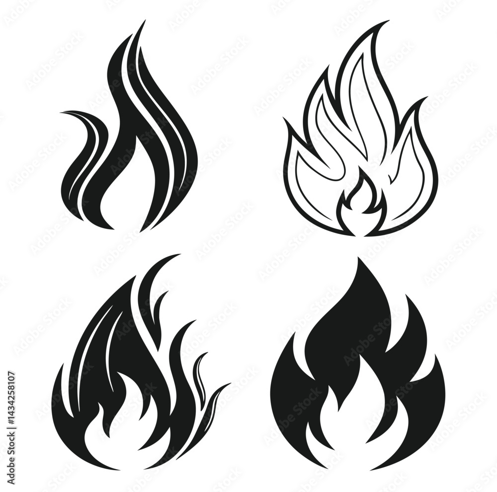 fire flames set fire flames set