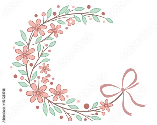 Elegant Floral Wreath Design for Spring and Celebrations