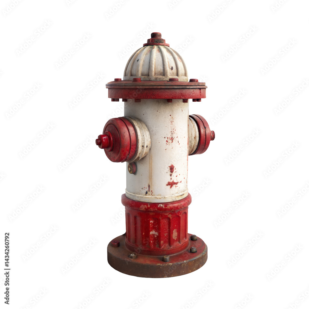 Old red fire hydrant isolated on transparent background. Png Old red fire hydrant isolated on transparent background. Png