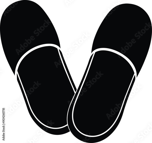 pair of flip flops isolated