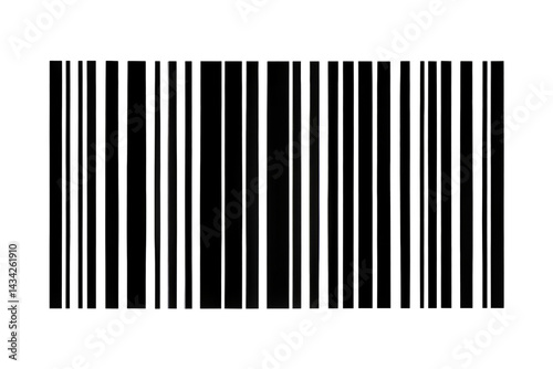 Barcode isolated on transparent background. Png
