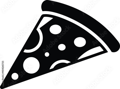 pizza  silhouette,slice of pizza design silhouette vector illustration