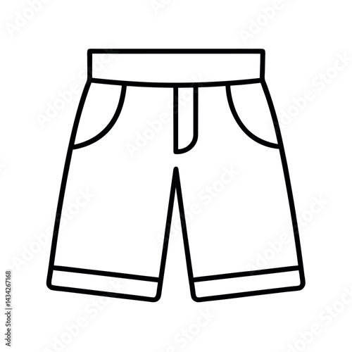 Bermuda Shorts Outline Vector