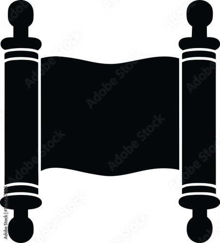 vector illustration of a black ink bottle