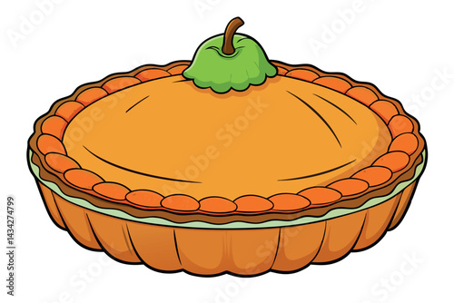 pumpkin pie with a decorative crust showcasing aut 4.eps