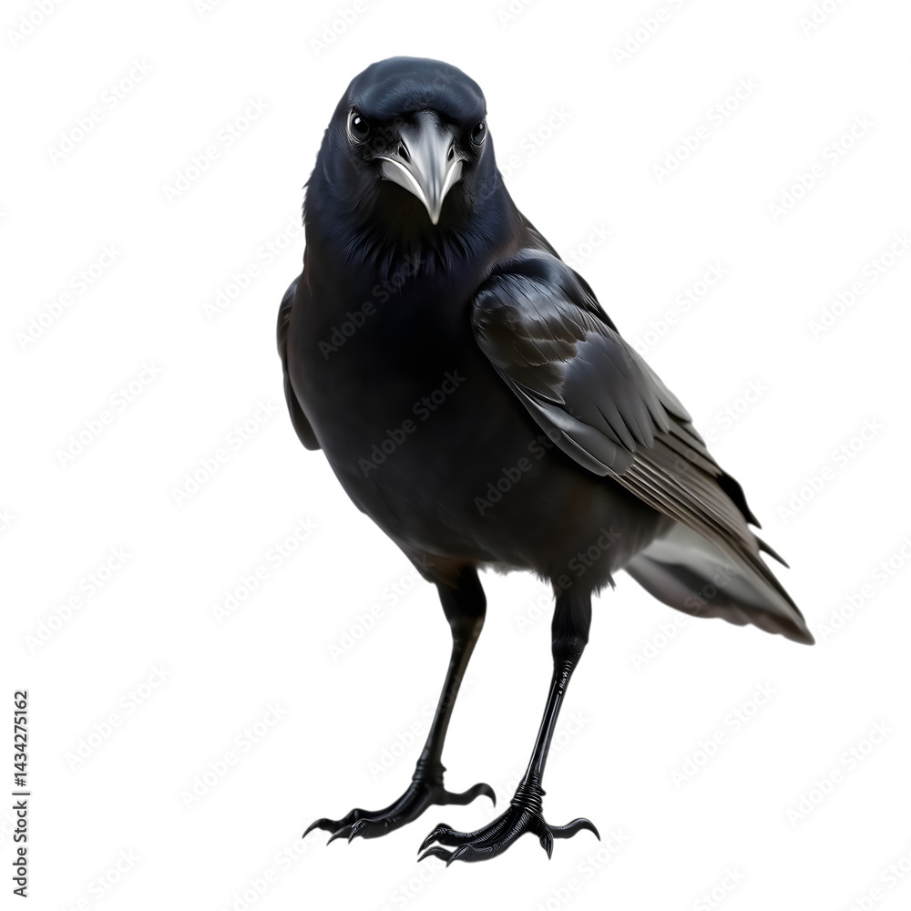 Obraz premium Realistic Crow Isolated on White