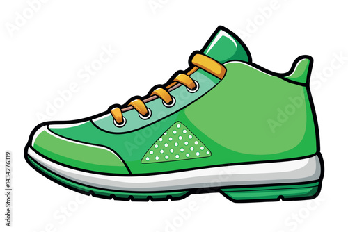 stylish green athletic sneakers designed for comfo.eps