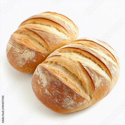Fresh soft French bread loaf perfect for any meal Generative AI