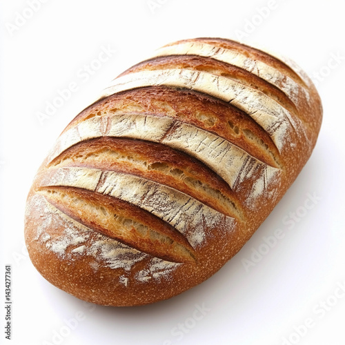 Obraz na płótnie Soft and fresh French bread loaf isolated on white background Generative AI w salonie