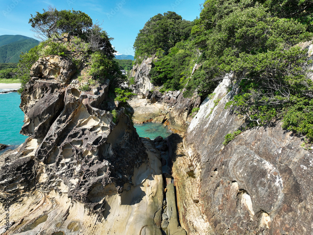 高知県土佐清水市 竜串海岸の風景