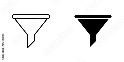 Filter icon vector solid logo illustration. Flat and line style for graphic design, Website