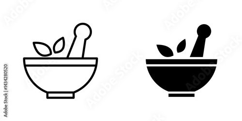 Herbal medicine icon vector solid logo illustration. Flat and line style for graphic design, Website