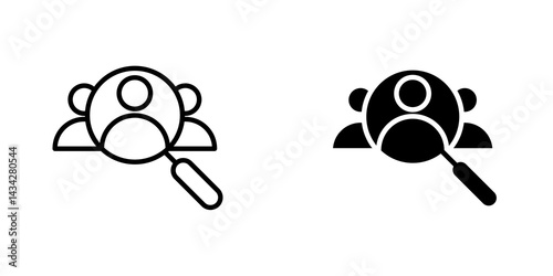 Hiring icon vector solid logo illustration. Flat and line style for graphic design, Website