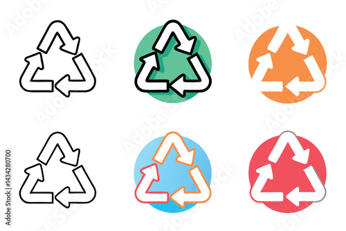 recycle symbols recycling arrow icons 3.eps