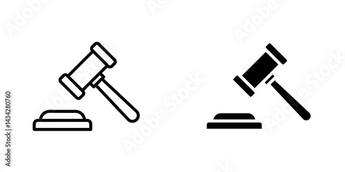 Law icon vector solid logo illustration. Flat and line style for graphic design, Website