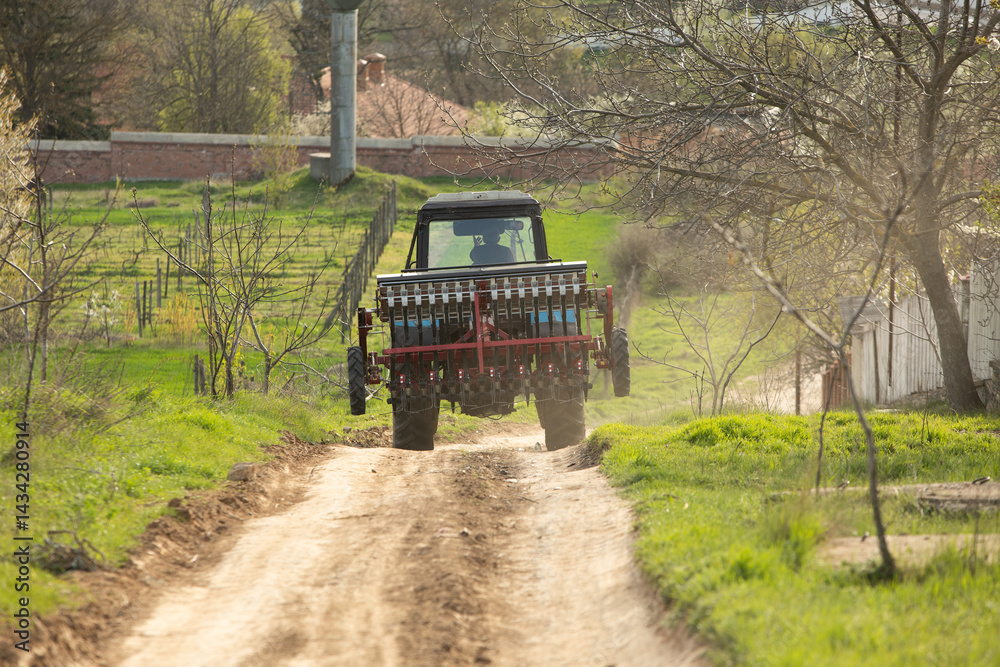 Beautiful rural landscape from the Republic of Moldova. Village life in spring.