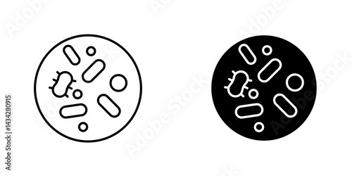 Microorganism icon vector solid logo illustration. Flat and line style for graphic design, Website