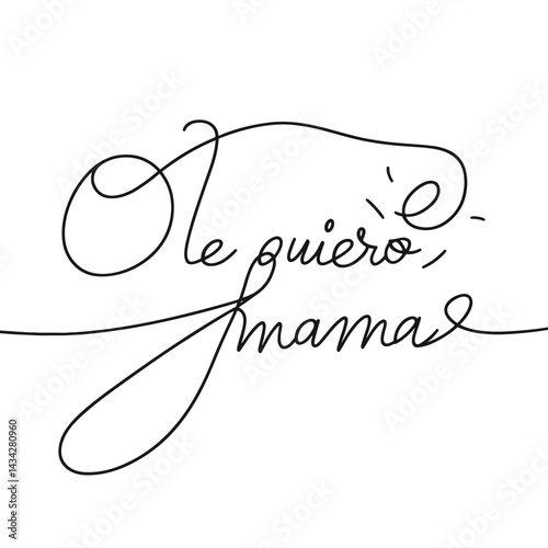 Te quiero, mamá – Diseño caligráfico manuscrito lleno de ternura

