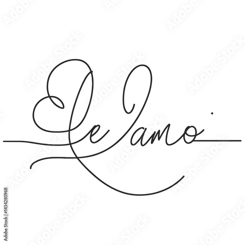 Te amo – Diseño elegante en caligrafía manuscrita sobre fondo minimalista