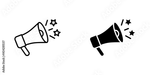 Promotion icon vector solid logo illustration. Flat and line style for graphic design, Website