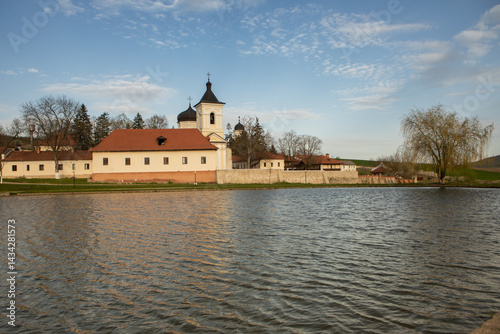 Beautiful rural landscape from the Republic of Moldova. Village life in spring.