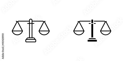 Scales icon vector solid logo illustration. Flat and line style for graphic design, Website