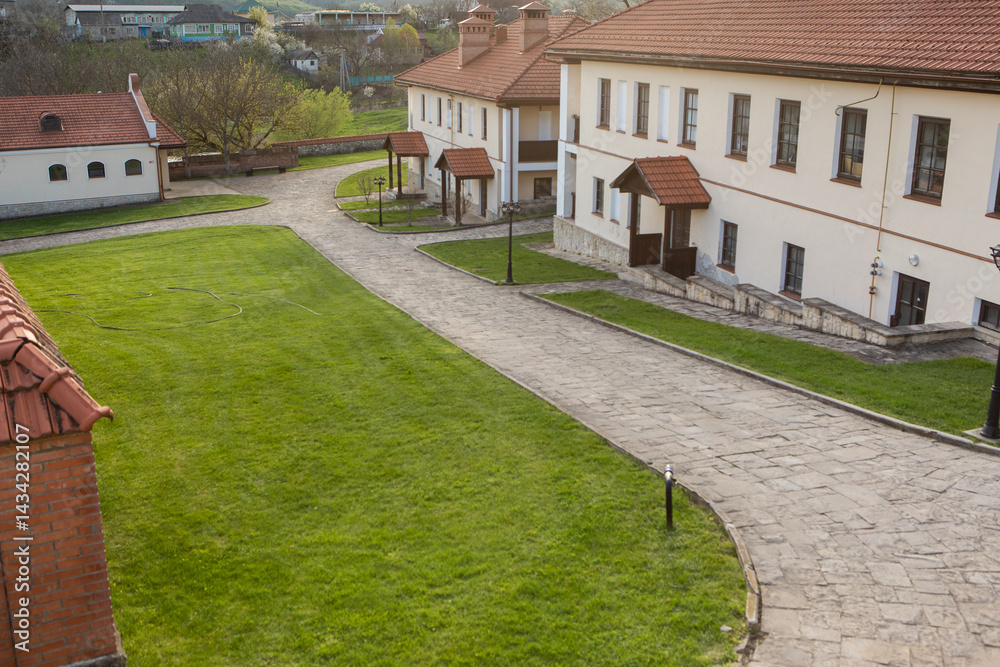 Beautiful rural landscape from the Republic of Moldova. Village life in spring.