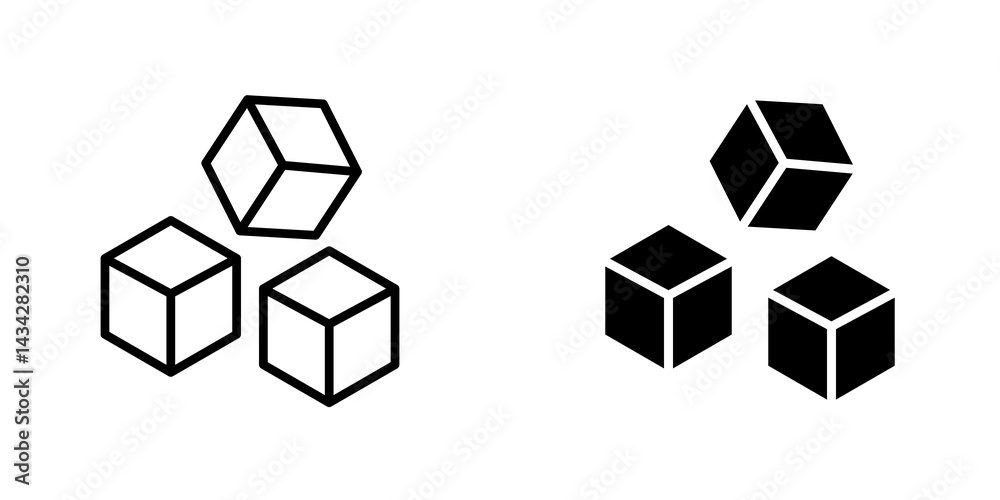 Sugar icon vector solid logo illustration. Flat and line style for graphic design, Website