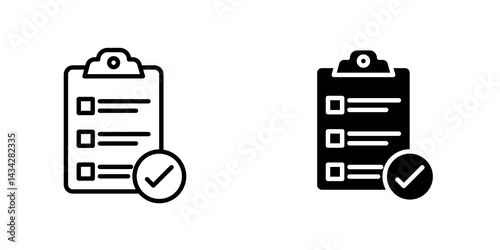 Survey icon vector solid logo illustration. Flat and line style for graphic design, Website
