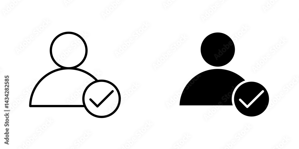 User check icon vector solid logo illustration. Flat and line style for graphic design, Website User check icon vector solid logo illustration. Flat and line style for graphic design, Website