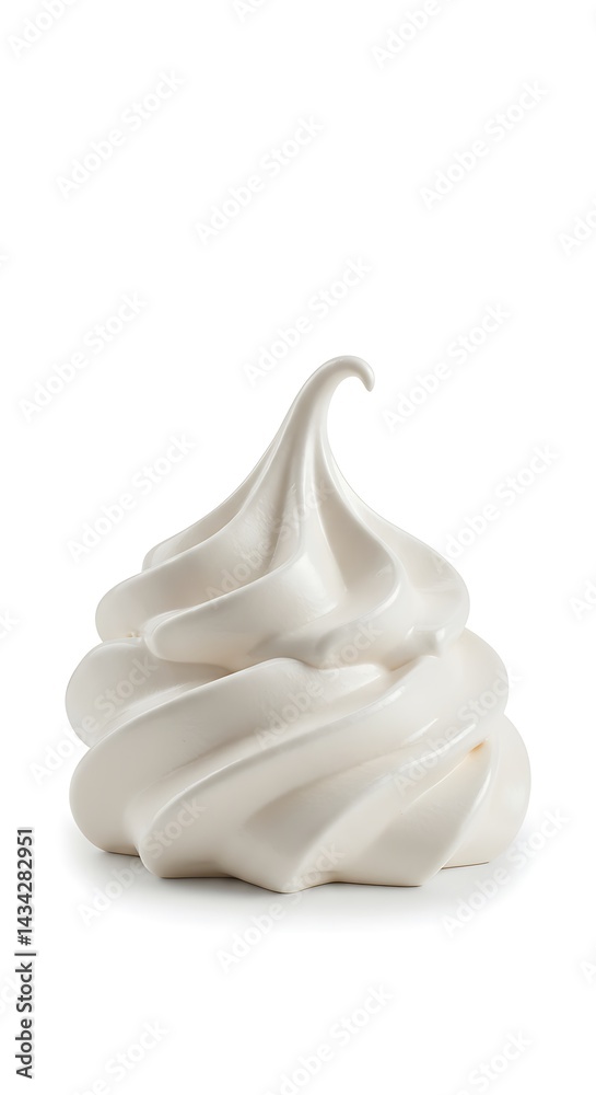 Fototapeta premium White Meringue Swirl on Clean Surface