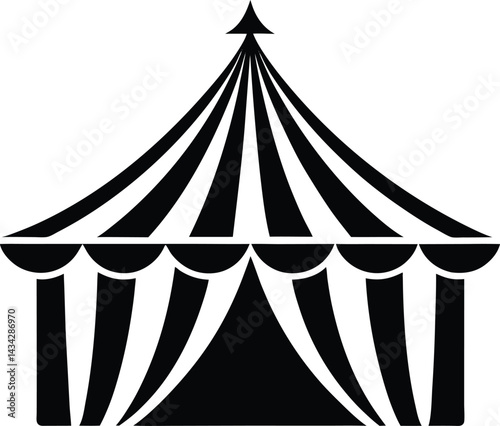 circus tent isolated on white