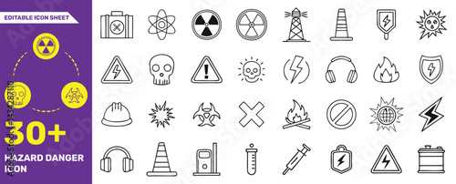 30+ Hazard & Danger Icons - Warning, Safety, Risk, Emergency, Protection