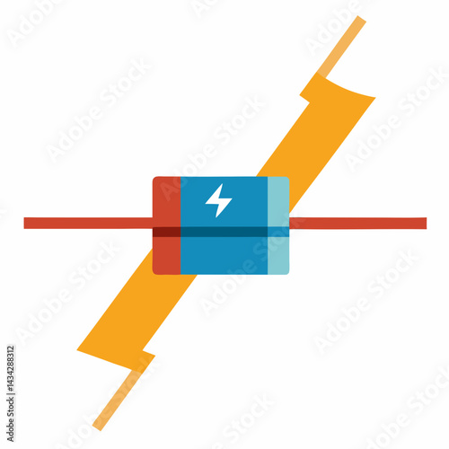 Electronic Component Varistor Illustration For Circuit Design And Electrical Engineering