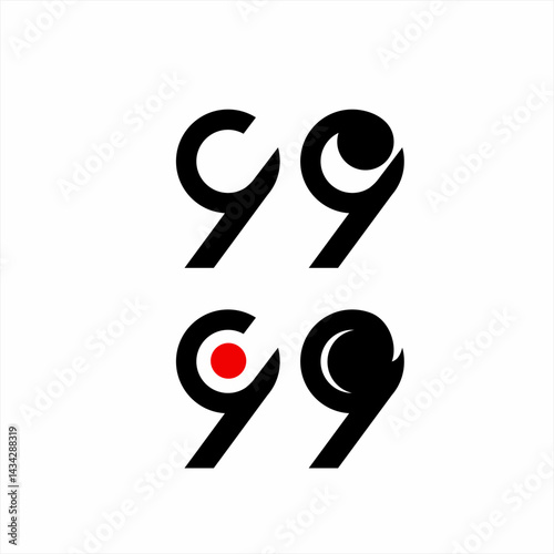 Number nine logo design with a unique concept.