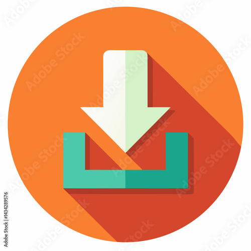 Download Icon Graphic With Arrow In Circle Modern Flat Design