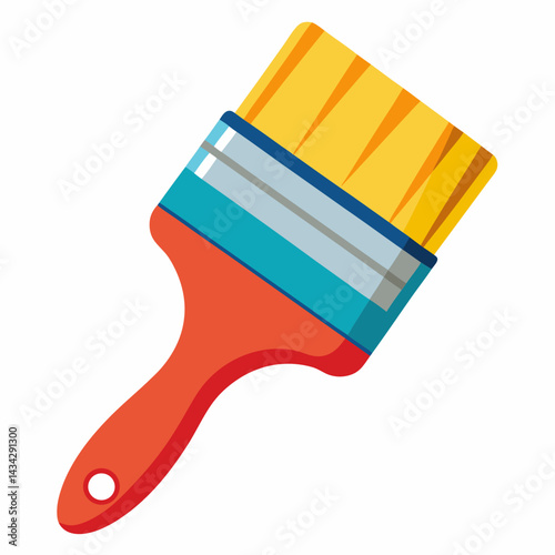 Paintbrush Flat Illustration For Home Renovation And Decoration Projects Supply
