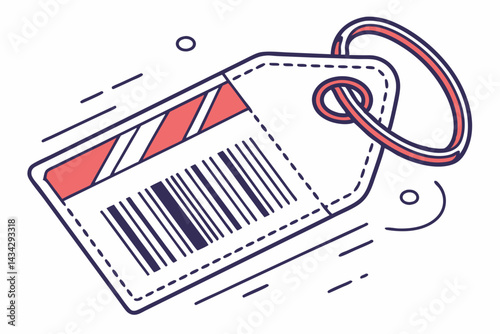 Neat Price Tag with Barcode Below