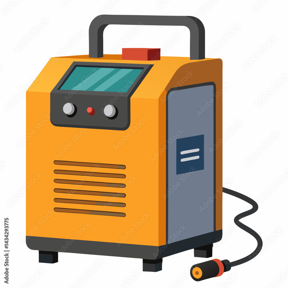 Fototapeta premium Vector Illustration Of A Portable Welding Machine On White Background