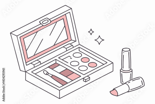 makeup kit with mirror icon
