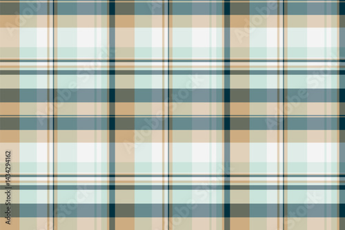 Poncho plaid fabric check, softness textile background seamless. Club vector tartan pattern texture in pastel and light colors.